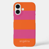 Modernes Streifenmuster mit individuelle Name Case-Mate iPhone Hülle (Rückseite)