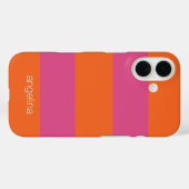 Modernes Streifenmuster mit individuelle Name Case-Mate iPhone Hülle (Rückseite (Horizontal))