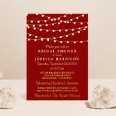 Modernes String Lights Brautparty Real Folieneinladung