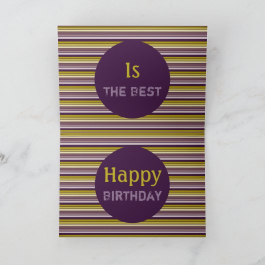 Modernes Strip Designer Papier Karte (Innenseite)