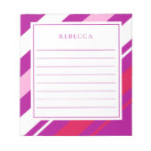 Modernes Stripteppich Notizblock (Vorderseite)