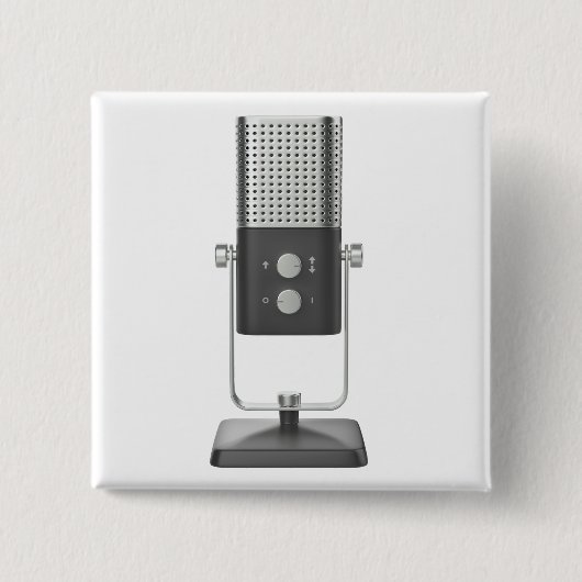 Modernes Studiomikrofon Button (Vorderseite)