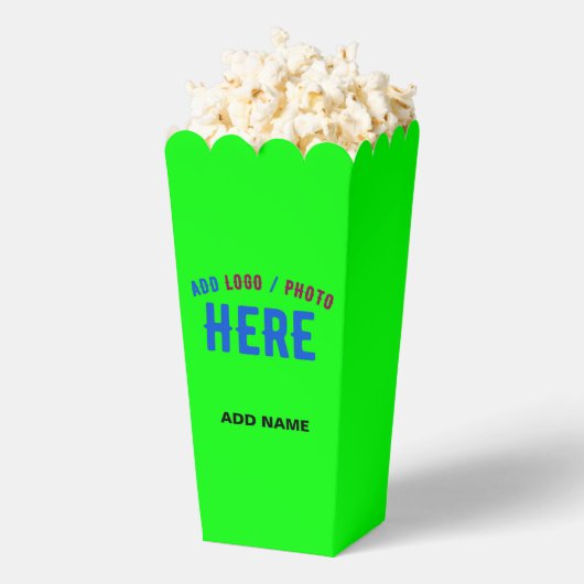 MODERNES STYLISCH NEON GREEN BRANDPOPCORN GESCHENKSCHACHTEL (Geplatzt)
