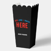 MODERNES, STYLISCH-SCHWARZKONTROLLIERTES MARKENPOP GESCHENKSCHACHTEL (Rückseite)