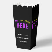 MODERNES, STYLISCH-SCHWARZKONTROLLIERTES MARKENPOP GESCHENKSCHACHTEL (Rückseite)