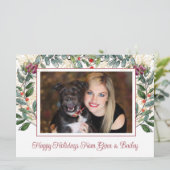 Modernes, stylisches Foto Feiertagskarte (Stehend Vorderseite)