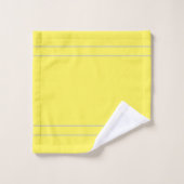 Modernes, stylisches Gelb- und Grau-Monogramm Badhandtuch Set (Waschlappen)