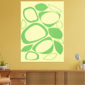 Modernes, stylisches, grün-gelbes Abstraktes Muste Leinwanddruck (Insitu (Wohnzimmer))