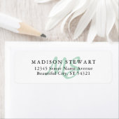 Modernes, stylisches Mint Green Brush Script Monog (Insitu)