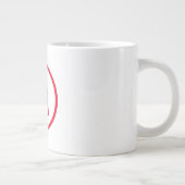 Modernes, stylisches Monogram Red Initial Letter W Jumbo-Tasse (Rechts)