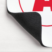 Modernes, stylisches Monogram Red Initial Letter W Mousepad (Ecke)