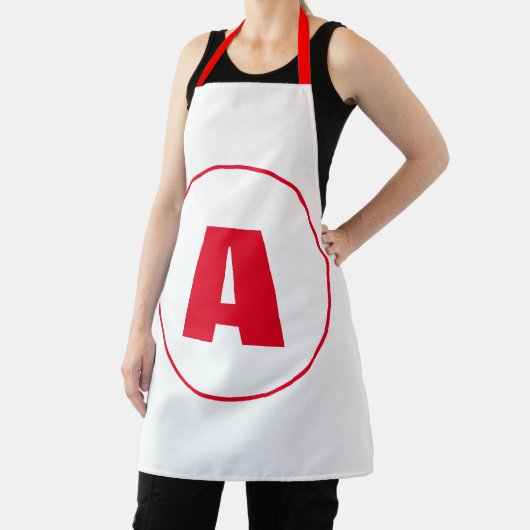 Modernes, stylisches Monogram Red Initial Letter W Schürze (InSitu)