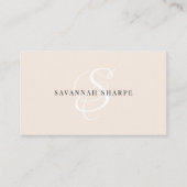 Modernes, stylisches Monogram Script Beruflich Pea Visitenkarte (Vorderseite)
