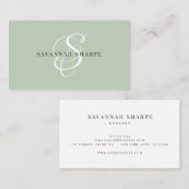 Modernes, stylisches Monogram Script Beruflich Sag Visitenkarte (Vorne/Hinten)