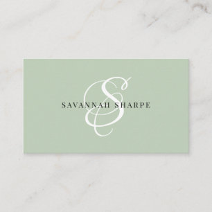 Modernes, stylisches Monogram Script Beruflich Sag Visitenkarte