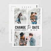 modernes, stylisches Multi-Foto ändert das Datum Postkarte (Vorne/Hinten)