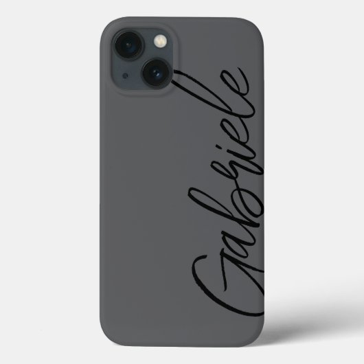 Modernes, stylisches Script Black Monogram Case-Mate iPhone Hülle (Rückseite)
