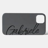 Modernes, stylisches Script Black Monogram Case-Mate iPhone Hülle (Rückseite (Horizontal))