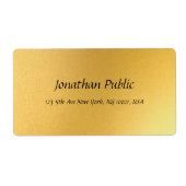 Modernes, stylisches Script Text Gold Template (Vorne)