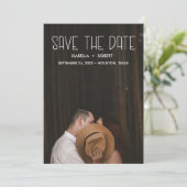 Modernes STYLISH-Foto Save the Date personalisiert (Stehend Vorderseite)