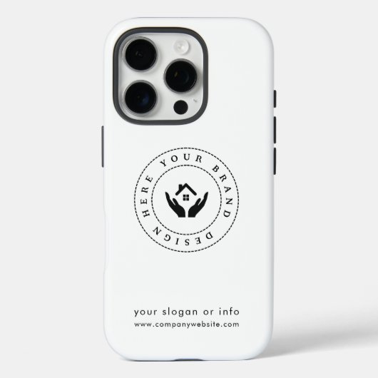 Modernes Stylist mit bearbeitbarem Logo und Text Case-Mate iPhone Hülle (Rückseite)