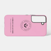 Modernes Stylist mit bearbeitbarem Logo und Text Samsung Galaxy Hülle (Rückseite (Horizontal))