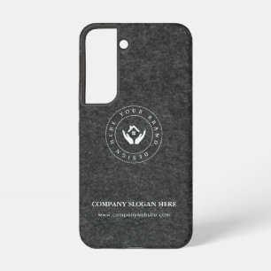 Modernes Stylist mit bearbeitbarem Logo und Text Samsung Galaxy Hülle