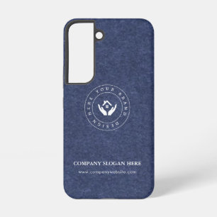 Modernes Stylist mit bearbeitbarem Logo und Text Samsung Galaxy Hülle