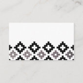 Modernes Südwestdecken-Schwarz-Imitat-silberner Visitenkarte (Rückseite)