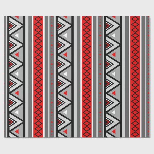 Modernes südwestliches geometrisches, rot u. geschenkpapier (Flach)