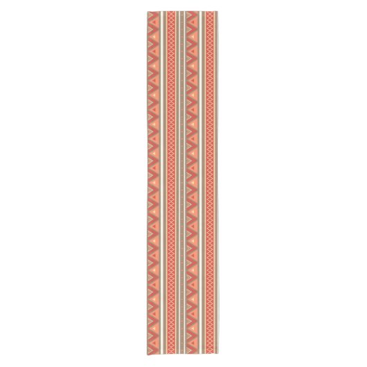 Modernes südwestliches geometrisches, Taupe u. Kurzer Tischläufer (Vorderseite)