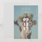 Modernes Summer Inline Wedding Foto Save The Date (Vorne/Hinten)