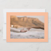 Modernes Summer Peach Collage Qr Code Multi-Foto Save The Date (Rückseite)