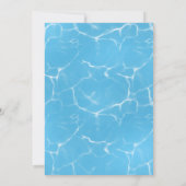 Modernes Summer Pool Party Einladung (Rückseite)