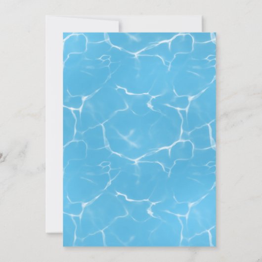 Modernes Summer Pool Party Einladung (Rückseite)