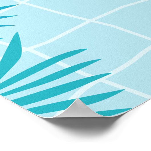 Modernes Summer Pool Party Geburtstag Poster (Ecke)