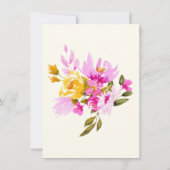 Modernes Summer Watercolor Brautparty Einladung (Rückseite)