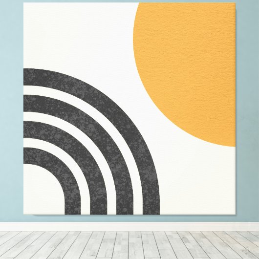 Modernes Sun & Rainbow Leinwanddruck (Insitu (Holzboden))