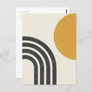 Modernes Sun & Rainbow Postkarte