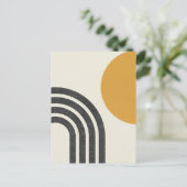 Modernes Sun & Rainbow Postkarte (Stehend Vorderseite)