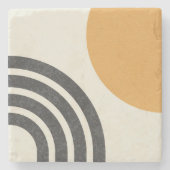 Modernes Sun & Rainbow Steinuntersetzer (Vorderseite)