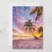 Modernes Sunset Beach und Stars Summer Brautparty Einladung (Vorderseite)