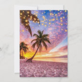 Modernes Sunset Beach und Stars Summer Brautparty Einladung (Rückseite)