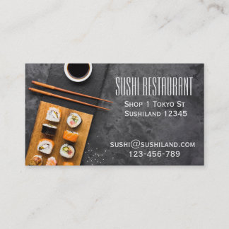 Modernes Sushi-Restaurant oder Catering-Business Visitenkarte