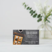 Modernes Sushi-Restaurant oder Catering-Business Visitenkarte (Stehend Vorderseite)