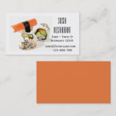 Modernes Sushi-Restaurant oder Catering-Business Visitenkarte (Vorne/Hinten)
