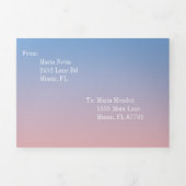 Modernes Sweet 16 Yellow Rainbow Ombre Two Tone Dreifach Gefaltete Einladung (Cover)