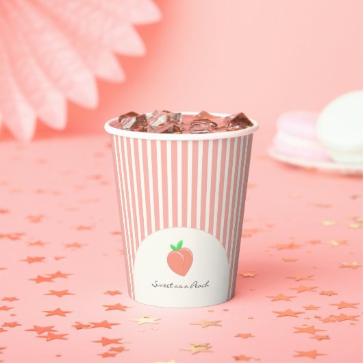 Modernes Sweet als Pfirsichstreifen Pappbecher (Insitu)