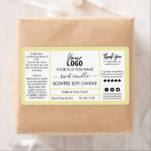 Modernes Sweet Vanilla Scented Soy Candle Label (Insitu)
