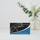 Modernes Swoosh-Monogramm R Visitenkarte (Stehend Vorderseite)